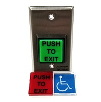 Securitron Momentary, single gang, Green/Red handicap