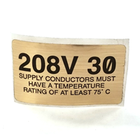 HySecurity Label | 208V 3 PH